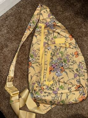 Vera Bradley Yellow Floral Sling Backpack